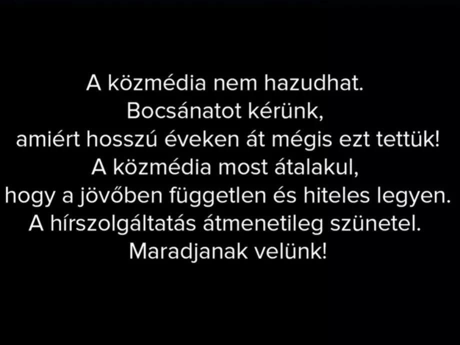 „Bocsánatot kérünk...” – elsötétült az M1 és a hirado.hu, a Kossuth a Bartók adását adja