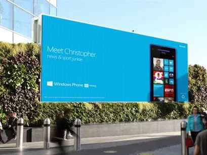 Digitális outdoor kampány a Microsofttól