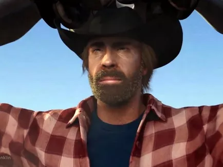 Chuck Norris az amerikai válogatottal a vállán köszönti a németeket