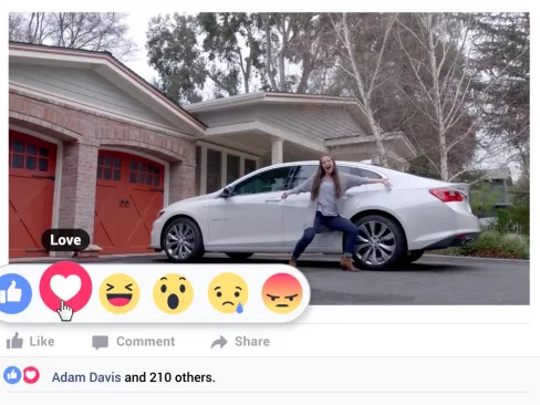 Ez a Chevrolet-reklám már felhasználja a Facebook Imádom funkcióját