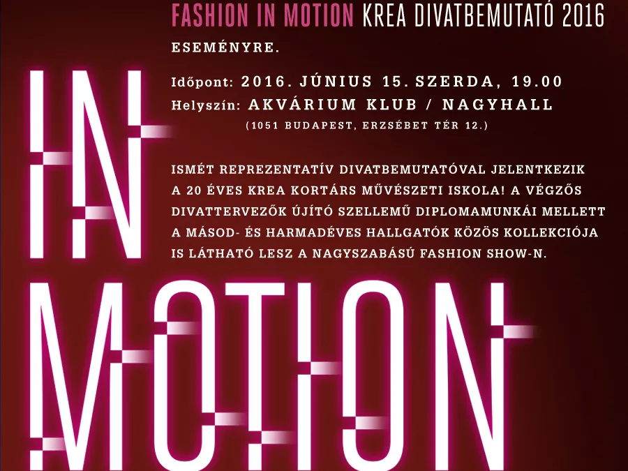 Divatbemutatót tart a Krea