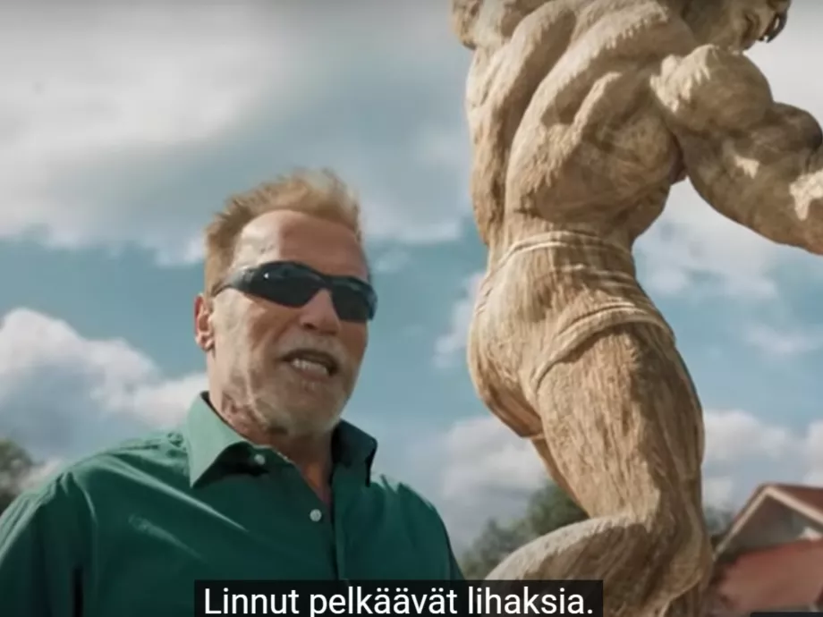 Schwarzenegger faszobrot fűrészel, a barkácspolgárok rosszallón néznek