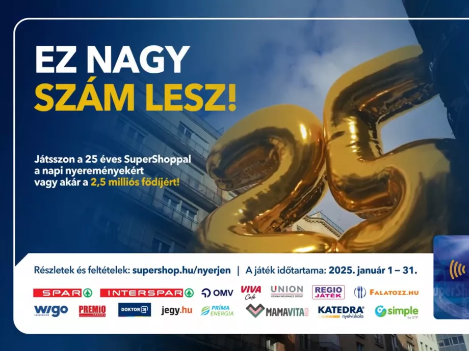 A 25 éves SuperShop nyereményjátékkal ünnepel